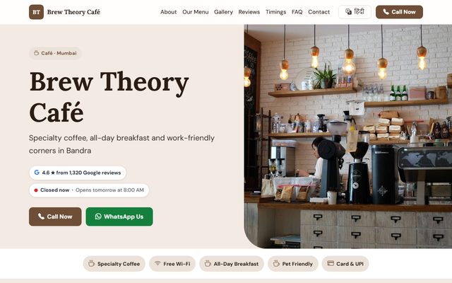 Café design: Brew Theory Café