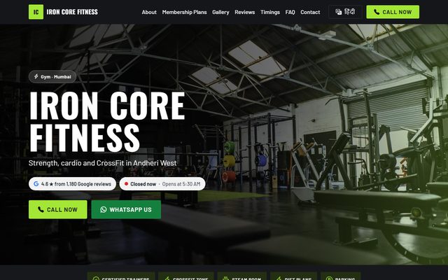 Gym design: Iron Core Fitness