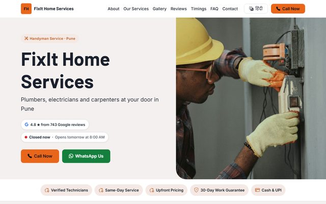 Handyman Service design: FixIt Home Services