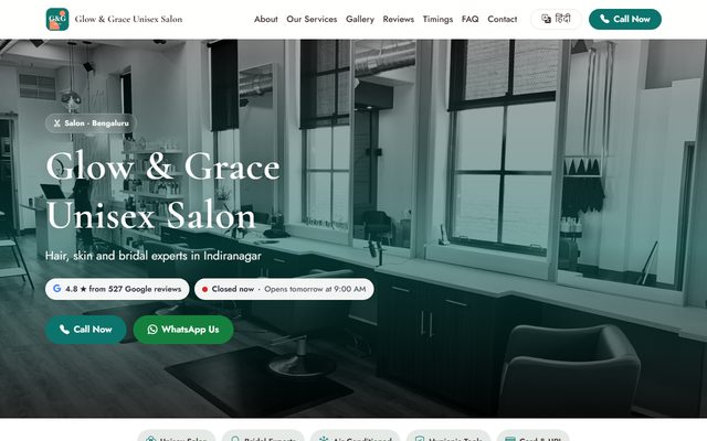 Salon design: Glow & Grace Unisex Salon