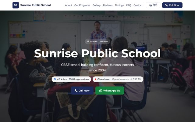 School design: Sunrise Public School
